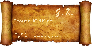 Grausz Klára névjegykártya